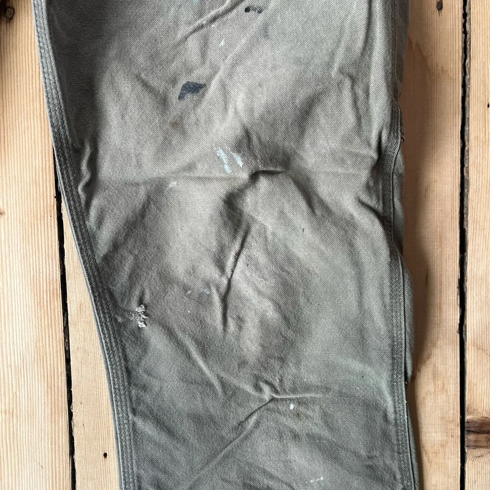 Carhartt Relaxed Fit Faded Olive Green Work Pants - Picture 8 of 12